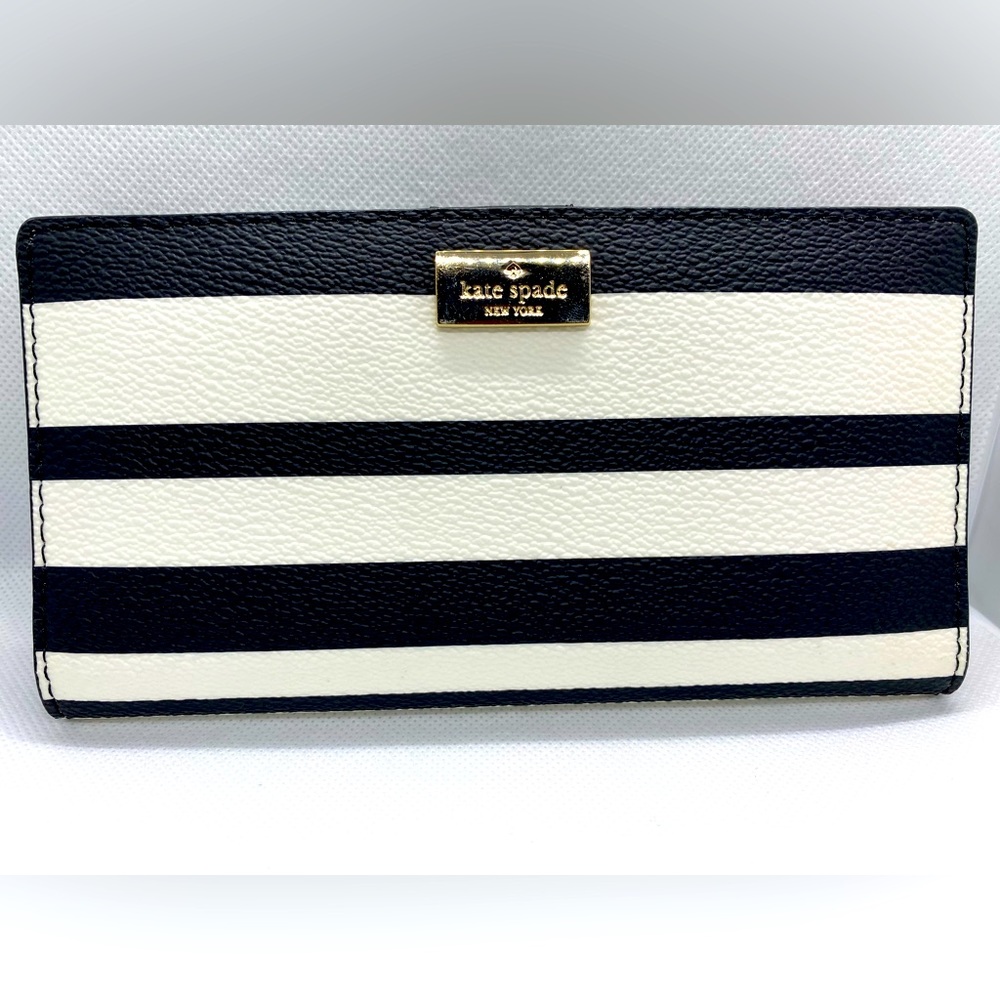 ♠️ NWT ♠️ Kate Spade Arbour Hill Bon Bon Stripe Printed Wallet